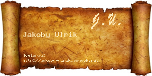 Jakoby Ulrik névjegykártya